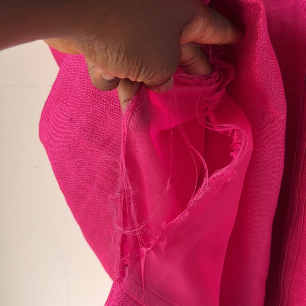 Plaza South 100% Linen pink Dress Size 24W Petite - Picture 7 of 15